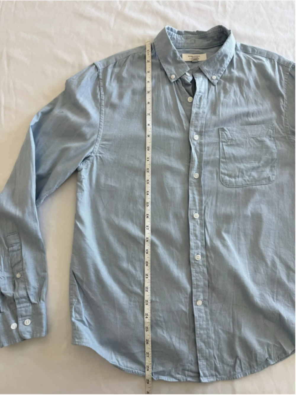 Men's Banana Republic Slim Untucked Casual Button Down Shirt Blue Size M
